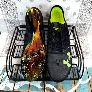 Under Armour Speedform 2 Track Shoes Black/MonoChrome Mens Sz 13 DEMOS